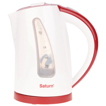 Электрический чайник Saturn ST-EK8425 бело-красный - Metoo (1)