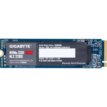 SSD накопитель 256Gb Gigabyte GP-GSM2NE3256GNTD, M.2, PCI-E 3.0 - Metoo (1)