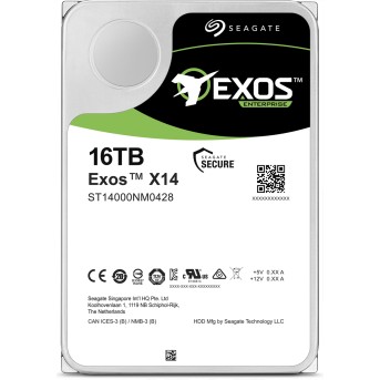 Жесткий диск HDD 16Tb Seagate Exos X16 ST16000NM001G, 3.5", 256Mb, SATA III - Metoo (1)