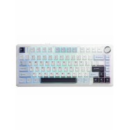 Клавиатура AULA F75, mechanical, Ice Vein switch, 80 keys EN/RU, 2.4/BT/cable, Blue-white-purple