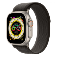 Apple Watch Ultra GPS Cellular, 49mm, Titanium Case with Black/Gray Trail Loop -S/M (MQFW3GK/A)(MQFW3RB/A)