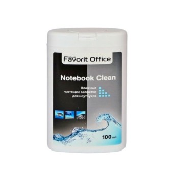 F430029 "FAVORIT OFFICE" Notebook Clean Влажные салфетки для Ноутбуков (фляга - 100 шт) - Metoo (1)