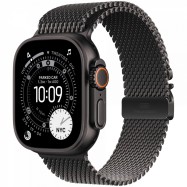 Apple Watch Ultra 3 GPS + Cellular 49mm Black Titanium Case with Black Titanium Milanese Loop - Me..
