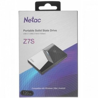 Внешний SSD диск 120Gb, Netac Z7S, USB 3.2 Gen2 Type C, USB-C-USB-A Cable, R550/W440 в Metoo.kz - Metoo (10)