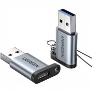Адаптер UGREEN US276 USB 3.0-A to USB-C M/F, 50533, Gray