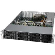 Supermicro server chassis CSE-LA26AC12-R920LP1, 2U Dual/Single Intel AMD CPUs, 12x 3.5" or 2.5" hot-swap SAS3/SATA drive bay with SES3, 12-port LFF Backplane Supports 12 x SAS3/SATA3/NVMe4 Storage Device, 7x 7x low-profile expansion slot, 920W R