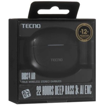 Наушники TECNO Buds 4 Air BD04 Air Black в Metoo.kz - Metoo (5)