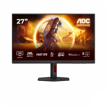 Монитор Игровой 27" AOC Q27G4ZR/01 IPS 2560x1440 240Hz 0.3ms 400cd/m 1000:1 2xHDMI DP 2x2W Черный в Metoo.kz - Metoo (1)