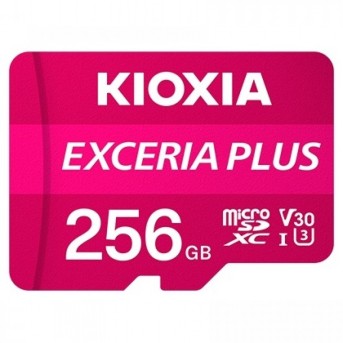 KIOXIA LMPL1M256GG2; 256GB microSD KIOXIA Exceria Plus (M303) UHS I U3 with adapter в Metoo.kz - Metoo (1)