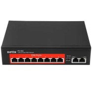 Коммутатор Netis P110C, 8x100 LAN PoE(max 30W/port), 2x100 Uplink, max 120W PoE