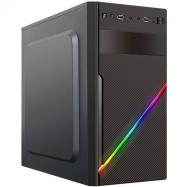 Компьютерный корпус APEX-V05, RGB, (400W), black, MATX..