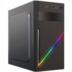 Компьютерный корпус APEX-V05, RGB, (400W), black, MATX..