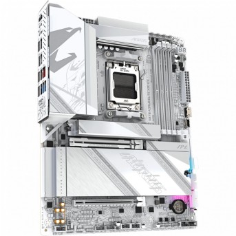 Материнская плата GIGABYTE X870 AORUS ELITE X3D ICE, AM5 X870, 4xDDR5, 2xHDMI+2xUSB4, 4xM.2, ATX в Metoo.kz - Metoo (2)