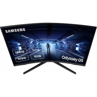Монитор жидкокристаллический Samsung LC27G55TQWIXCI 27" Odyssey G5 16:9 2560x1440 144Hz VA, изогнутый1000R, 250cd/m2, H178°/V178°, 1ms, DisplayPort, HDMI в Metoo.kz - Metoo (5)