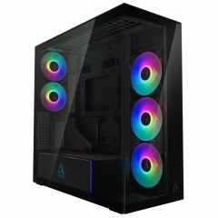 Компьютерный корпус Arctic Xtender VG Black(Mirror Glass), 5 ARGB FAN, USB-C, 2xUSB-A, E-ATX..