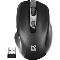 Мышь Defender Prime MB-053 (52053), 5key+колесо, Optical 800-1600dpi, 1AA, Wireless/USB, черный..