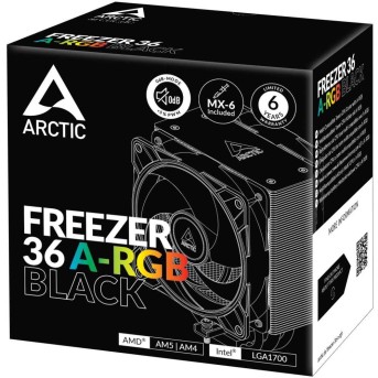 Кулер для процессора ARCTIC Freezer 36 A-RGB (Black), ACFRE00124A, S1851/1700/AMD4/5, 200-2000rpm в Metoo.kz - Metoo (4)