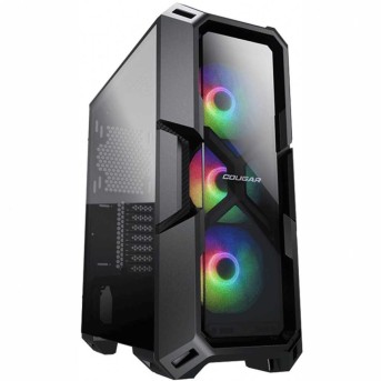 Компьютерный корпус Cougar MX440-G RGB CGR-56C2B-G-RGB, ATX/Micro ATX/Mini ITX, USB,2*3.0/1*2.0, Без Б/П, Чёрный в Metoo.kz - Metoo (1)