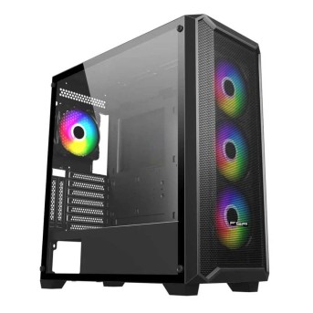 Компьютерный корпус FSP CMT591A, Без БП, 2xUSB3.0, 4xFAN120 ARGB, Tempered Glass, Black, E-ATX в Metoo.kz - Metoo (1)