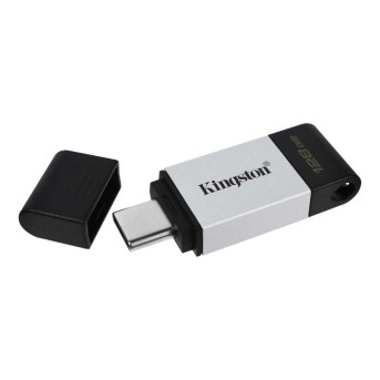 Флэш-накопитель Kingston 128Gb USB-C 3.2 Data Traveler 80 (Silver-Black) в Metoo.kz - Metoo (4)