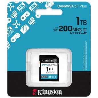 Карта памяти SD, Kingston Canvas Go! Plus, 1TB, SDG4/1TB, Class 10, UHS-I, R200/W160 в Metoo.kz - Metoo (2)