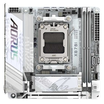 Материнская плата GIGABYTE X870I AORUS PRO ICE, AM5 X870, 4xDDR5, PCIe5.0,HDMI+USB4, 2xM.2, Mini-ITX в Metoo.kz - Metoo (1)