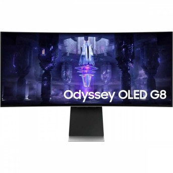 Монитор жидкокристаллический Samsung МониторжидкокристаллическийSamsungLS34BG 34'' 21:9 3440x1440(UWQHD) OLED, Curved, Нет, 175 Hz, 250 cd/m2, H178°/V178°, Speakers, Silver LS34BG850SIXCI в Metoo.kz - Metoo (1)