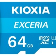 KIOXIA LMEX1L064GG2; 64GB microSD KIOXIA Exceria (M203) UHS I U1 with adapter..