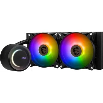 Водяное охлаждение для CPU MSI MAG CORELIQUID E240. Socket Intel/AMD, 4pin, Fan 2x120см, ARGB, Black в Metoo.kz - Metoo (3)