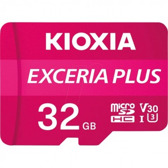 KIOXIA LMPL1M032GG2; 32GB microSD KIOXIA Exceria Plus (M303) UHS I U3 with adapter в Metoo.kz - Metoo (1)