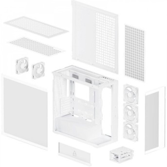 Компьютерный корпус Arctic Xtender White(Clear Glass), 5 ARGB FAN, USB-C, 2xUSB-A, E-ATX в Metoo.kz - Metoo (3)
