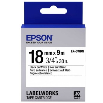 Лента Epson C53S655006 LK5WBN Std Black White 18/<wbr>9 - Metoo (1)