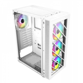 Компьютерный корпус FSP CMT192(W), Без БП, 1xUSB3.0/2xUSB2.0, 4xFAN120 RGB, 2xGlass, White, ATX в Metoo.kz - Metoo (2)