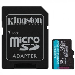 Карта памяти MicroSD, Kingston Canvas Go! Plus Gen4, 512GB, SDCG4/512GB, Class 10, UHS-I, R200/W16..