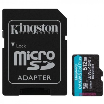 Карта памяти MicroSD, Kingston Canvas Go! Plus Gen4, 512GB, SDCG4/512GB, Class 10, UHS-I, R200/W160 в Metoo.kz - Metoo (1)