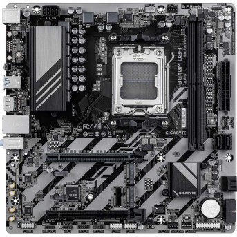 Материнская плата GIGABYTE B840M D2H, AM5, 2xDDR5, PCIe4.0, HDMI, 2xM.2, 2.5Gb LAN, mATX в Metoo.kz - Metoo (2)