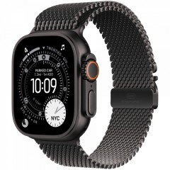 Apple Watch Ultra 3 GPS + Cellular 49mm Black Titanium Case with Black Titanium Milanese Loop - La..