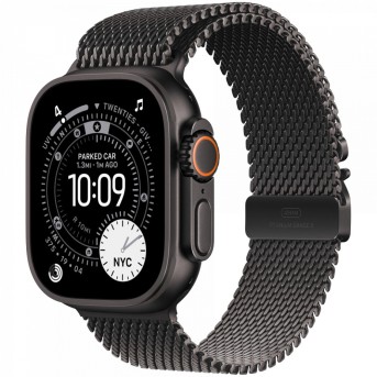 Apple Watch Ultra 3 GPS + Cellular 49mm Black Titanium Case with Black Titanium Milanese Loop - Large,Model A3281 в Metoo.kz - Metoo (1)