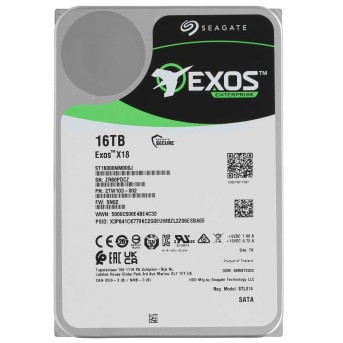 Жёсткий диск HDD 16 Tb SATA 6Gb/s Seagate Exos X18 ST16000NM001J 3.5" 7200rpm 256Mb в Metoo.kz - Metoo (1)