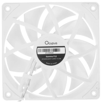 Вентилятор для корпуса Ocypus Gamma F12 WH 1x(120x120x25mm) 1300±10%RPM 44.5CFM Белый в Metoo.kz - Metoo (2)