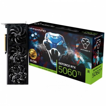 Видеокарта Gainward GeForce RTX 5060 Ti Python III OC, 8Gb/128bit GDDR7, HDMIx1+3xDP, PCIe5.0 в Metoo.kz - Metoo (1)