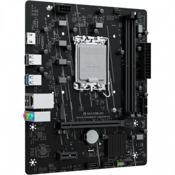 Материнская плата MaxSun Challenger H610M-H V1, LGA1700, 2xDDR4, PCIe4.0, 1xM.2, 1xHDMI, mATX в Metoo.kz - Metoo (3)