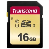 Карта памяти SD 16GB Class 10 V30 U1 Transcend TS16GSDC500S..