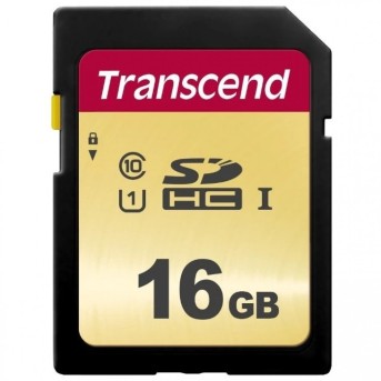 Карта памяти SD 16GB Class 10 V30 U1 Transcend TS16GSDC500S в Metoo.kz - Metoo (1)