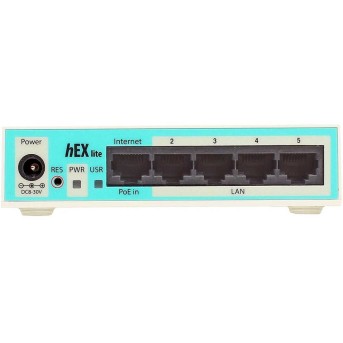 Сетевой Маршрутизатор MikroTik RB750r2 hEX Lite Router, 5x10/100, Passive PoE (in) в Metoo.kz - Metoo (3)