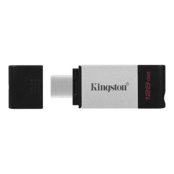 Флэш-накопитель Kingston 128Gb USB-C 3.2 Data Traveler 80 (Silver-Black) в Metoo.kz - Metoo (3)