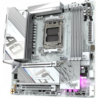 Материнская плата GIGABYTE X870M AORUS ELITE WF7 ICE, AM5, X870, 4xDDR5, 2xHDMI+2xUSB4, 2xM.2, mATX в Metoo.kz - Metoo (4)