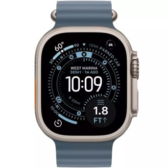 Apple Watch Ultra 3 GPS + Cellular 49mm Natural Titanium Case with Anchor Blue Ocean Band,Model A3281 в Metoo.kz - Metoo (2)