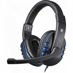 Наушники с микрофоном Defender Warhead G-160 черный + синий