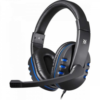 Наушники с микрофоном Defender Warhead G-160 черный + синий в Metoo.kz - Metoo (1)